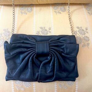RED VALENTINO black bow bag with gold chain great condition ! 👛